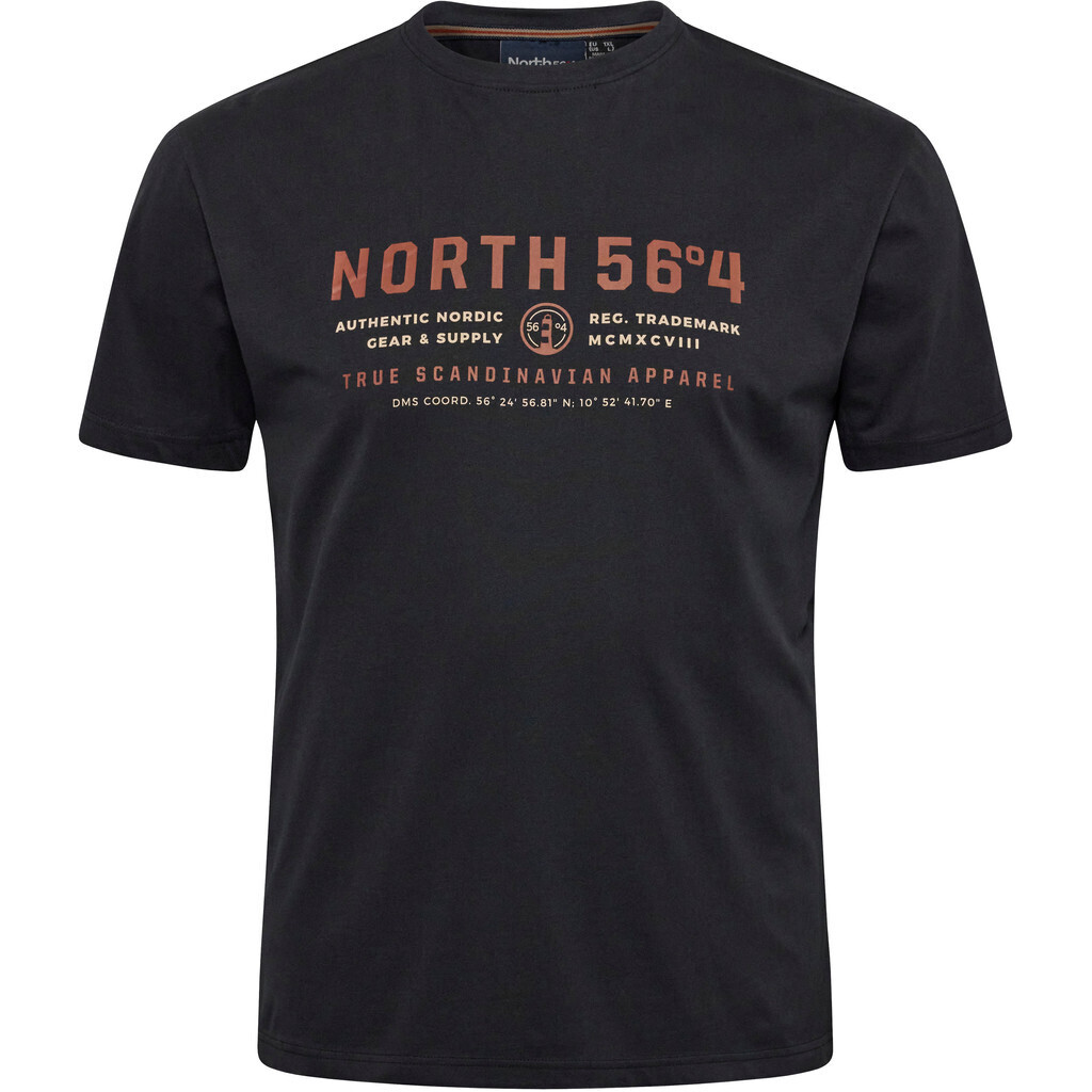 tall NORTH T-SHIRT MED LOGOPRINT I SORT. (TALL)