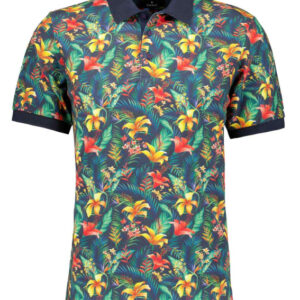 Ragman polo med blomsterprint.